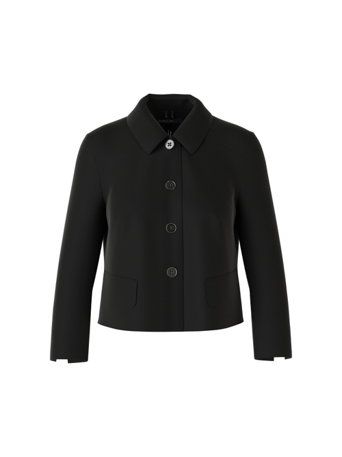 Marc Cain Women's Black Short Jacket With Kent Collar, 10 (N2)