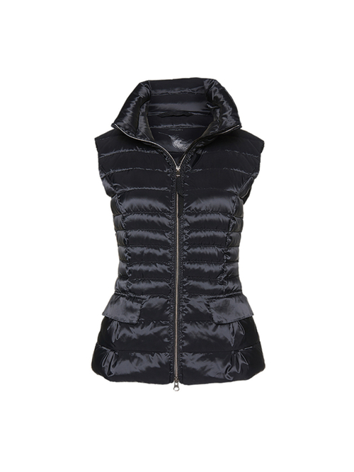 Marc Cain Women's Black Quilted Waistcoat With Down Lining, 20 (N7)