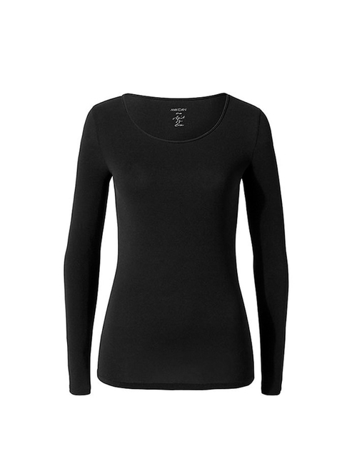 Marc Cain Women's Black Delicate Long-Sleeve Shirt, 16 (N5)