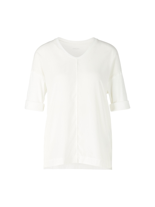 Marc Cain Women's White Blouse Shirt Made From Material Mix, 20 (N7)