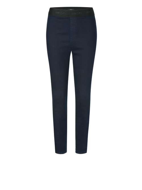 Marc Cain Women's Blue Stretch Jeans With Elasticated Waistband, 12 (N3)
