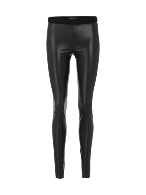 Marc Cain Women's Black Leggings In Artificial Leather, 10 (N2)